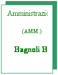 Casella di testo: Amministrazione
(AMM.)
Bagnoli B.
